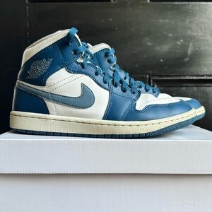 Nike Blue and White Sneakers Air Jordan with box